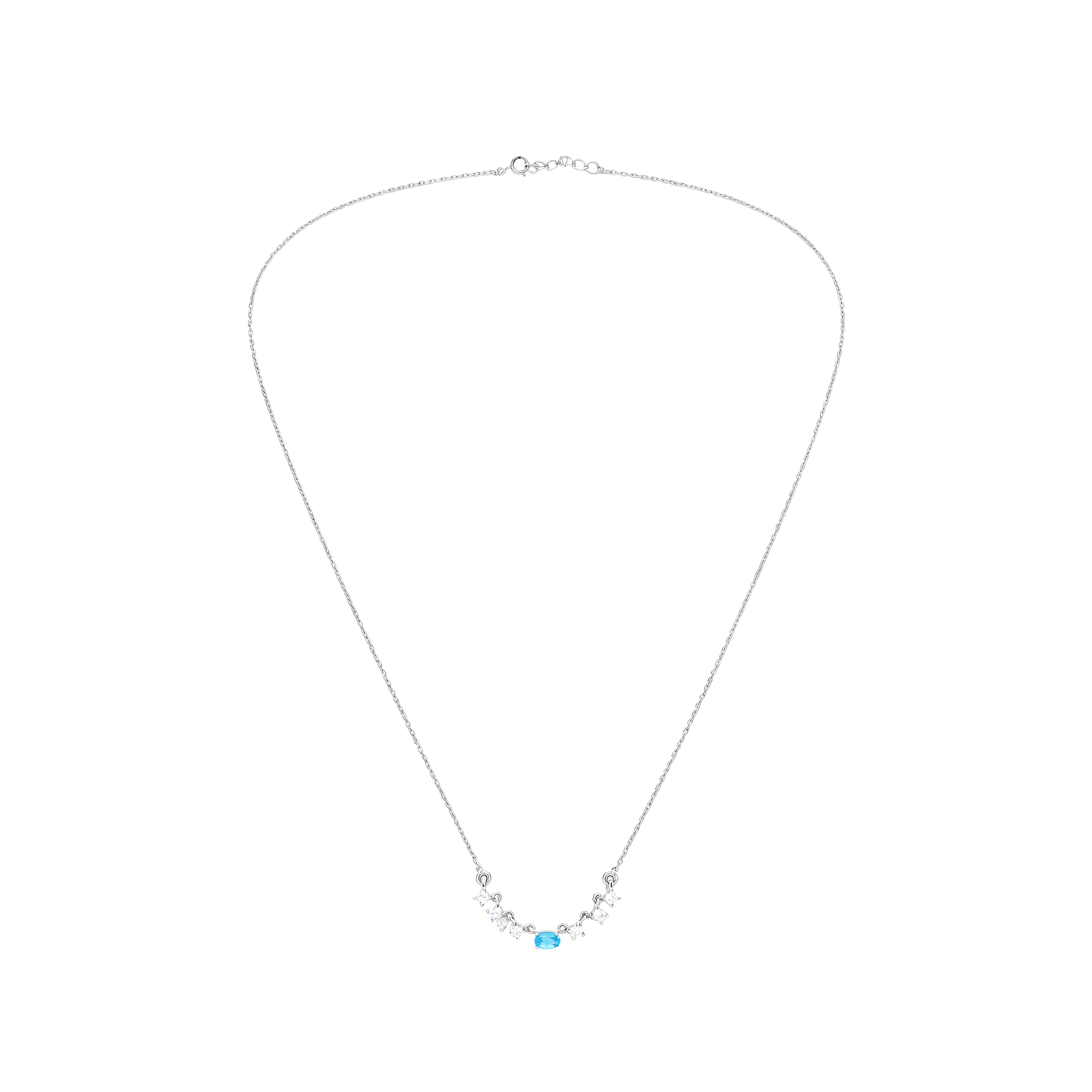 Aqua Blue Diamond Pendant