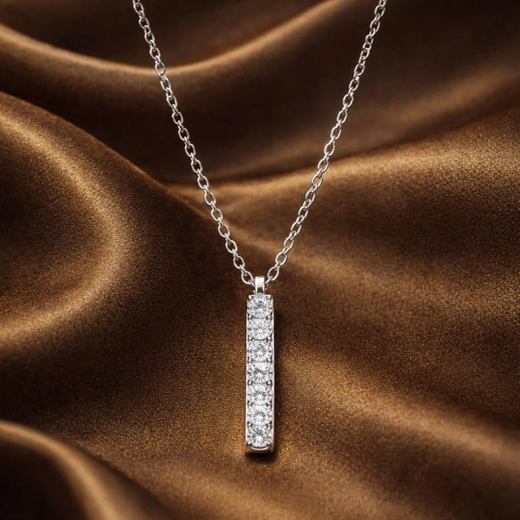 Linear Diamond Charm Pendant