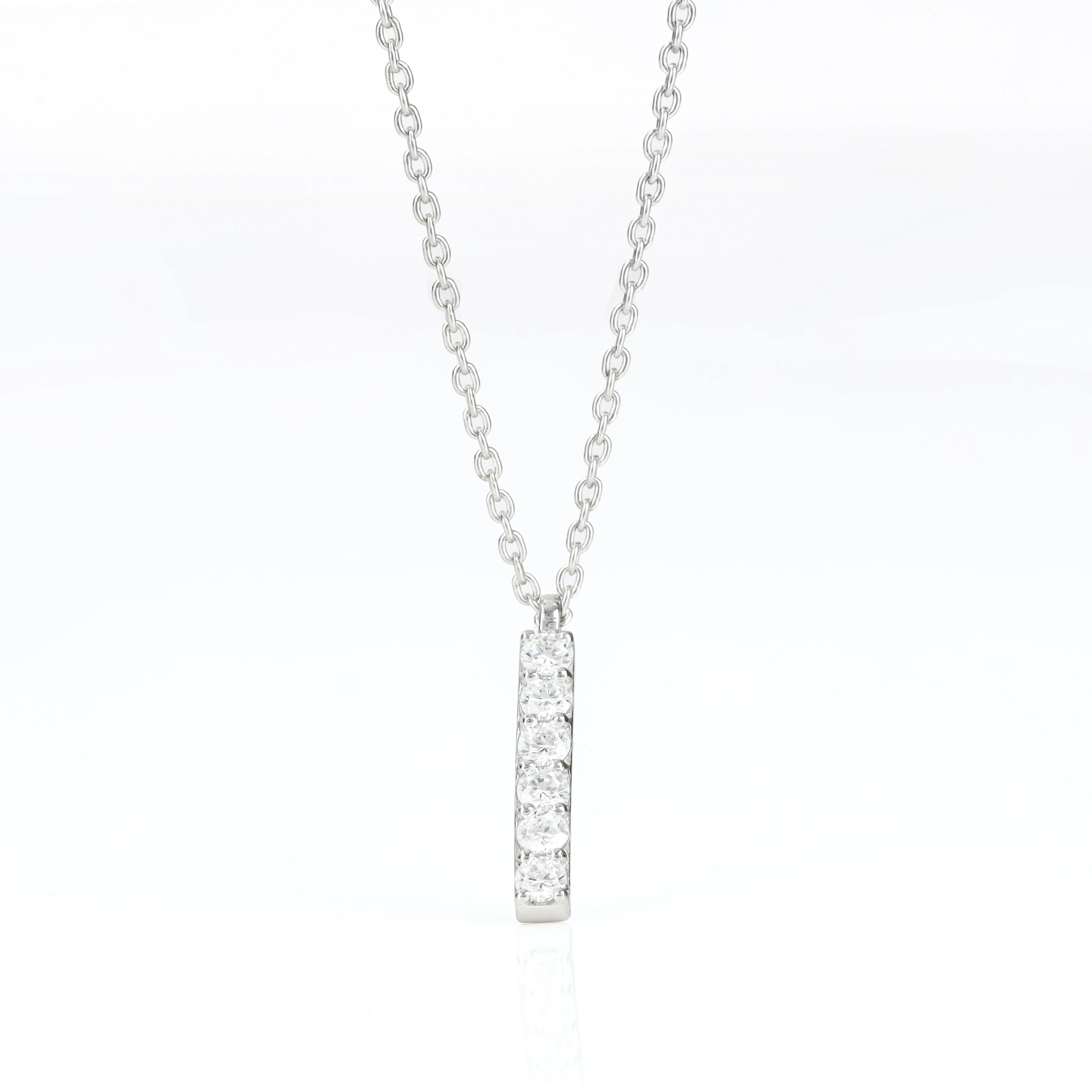 Linear Diamond Charm Pendant
