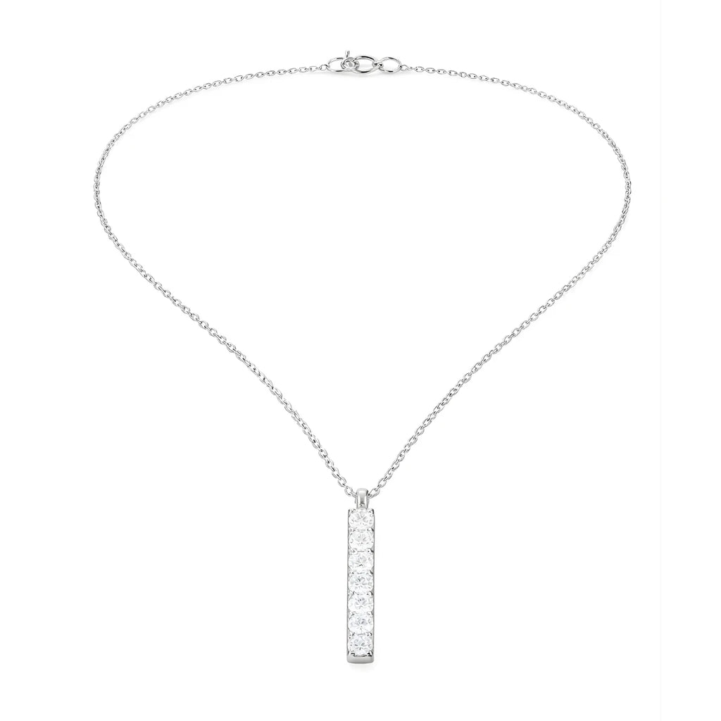 Linear Diamond Charm Pendant
