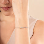 Handcrafted Flower Leaf Diamond Bracelet