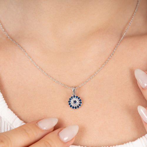 Circular Evil Eye Pendant - 92Five