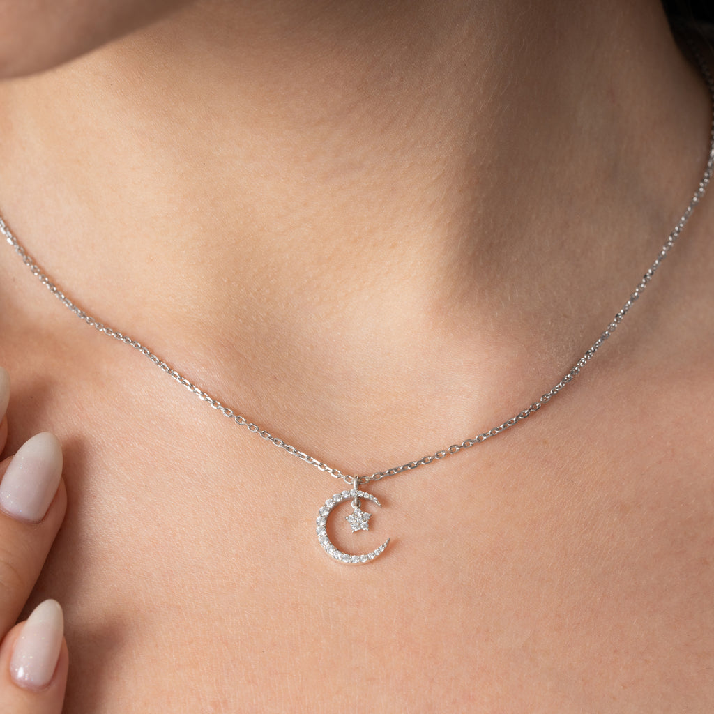 Star in Moon Charm Pendant - 92Five