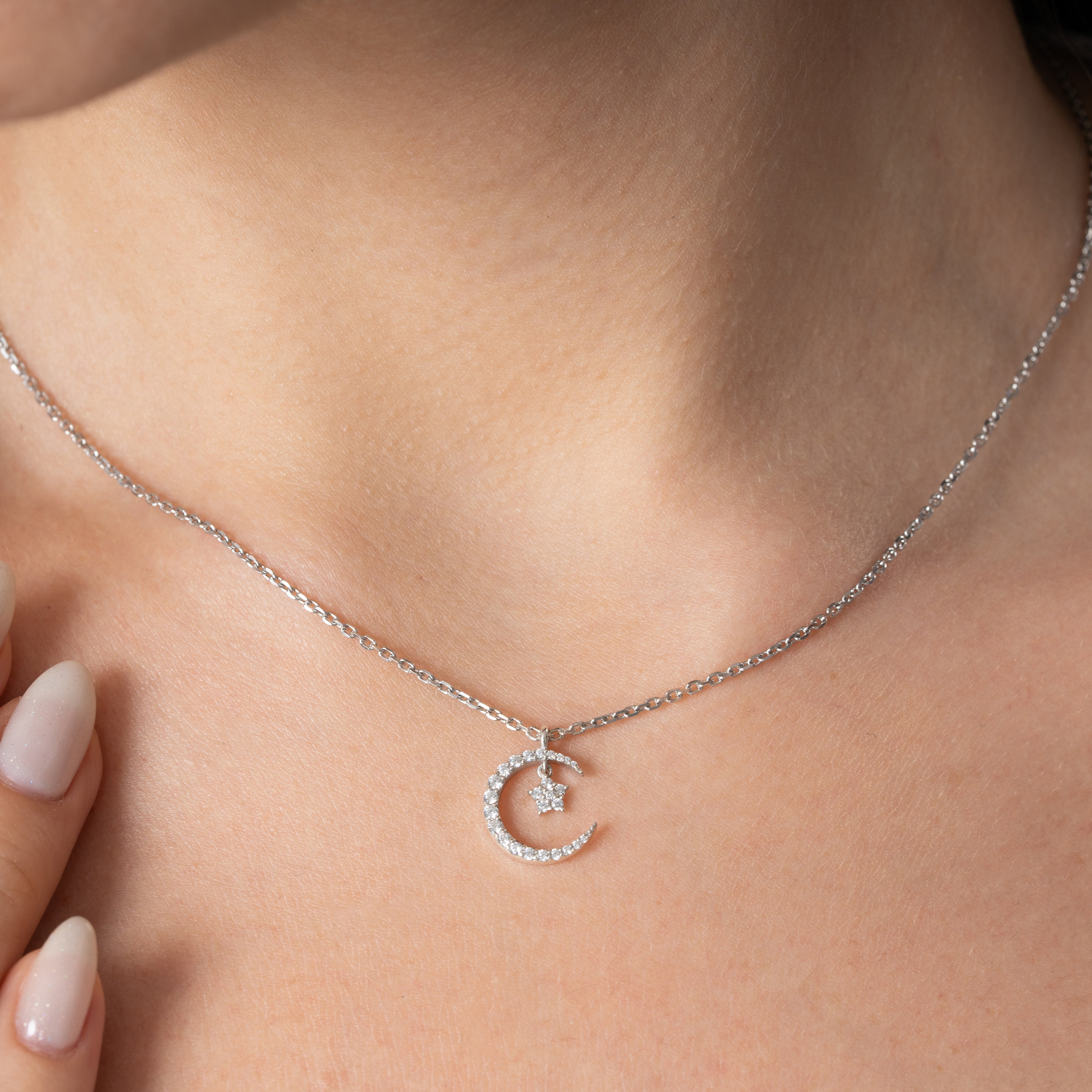 Star in Moon Charm Pendant - 92Five