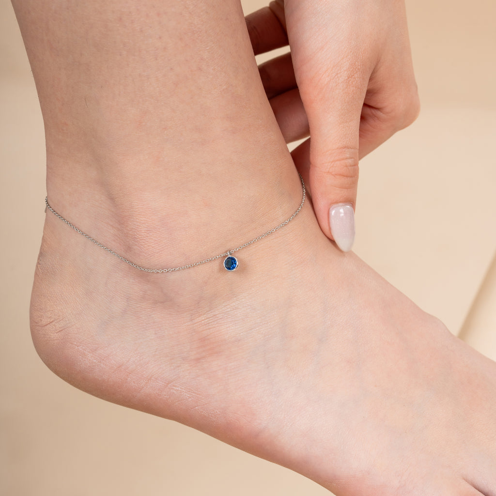 Blue Diamond Anklet - 92Five