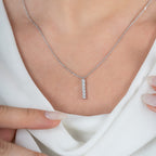Linear Diamond Charm Pendant - 92Five