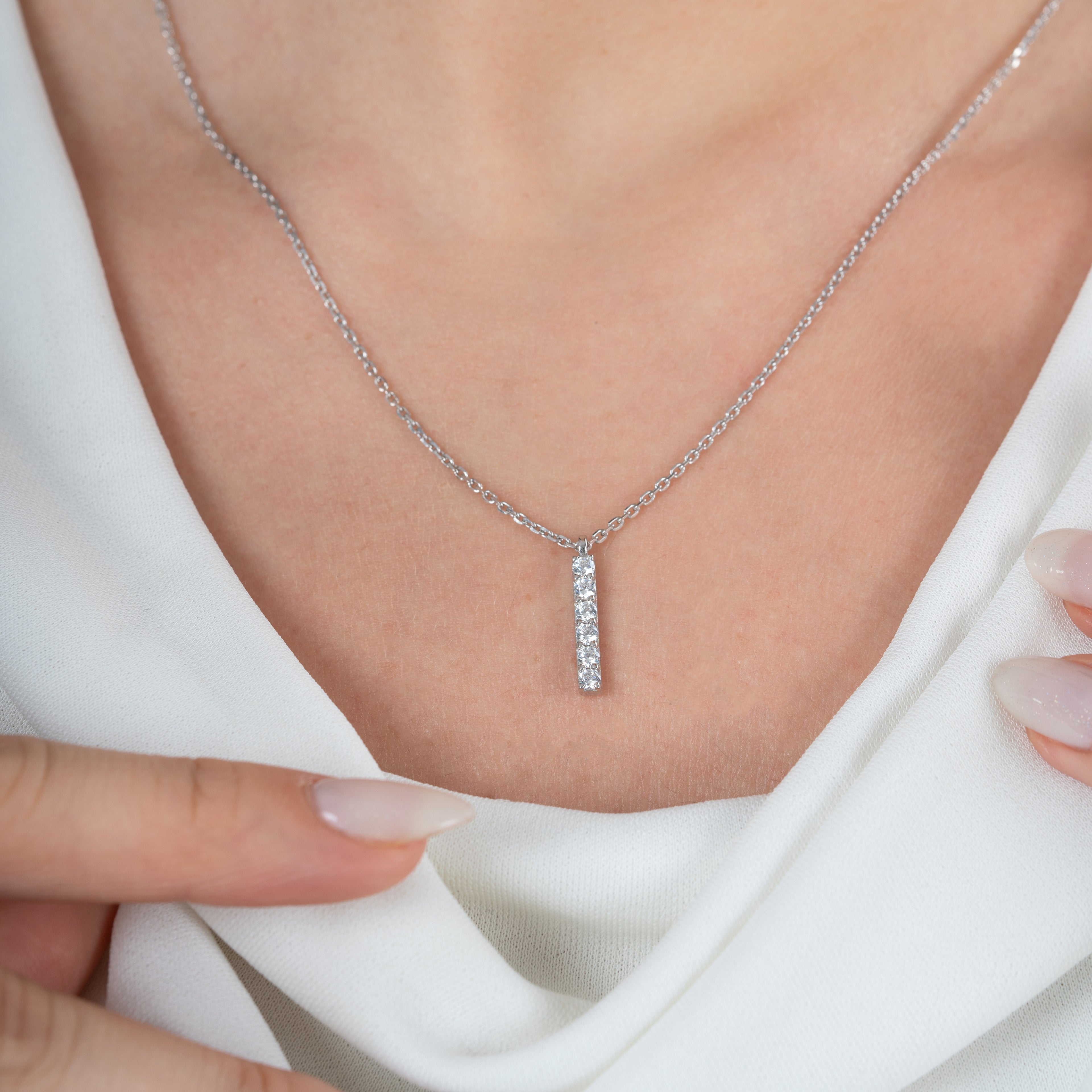 Linear Diamond Charm Pendant - 92Five