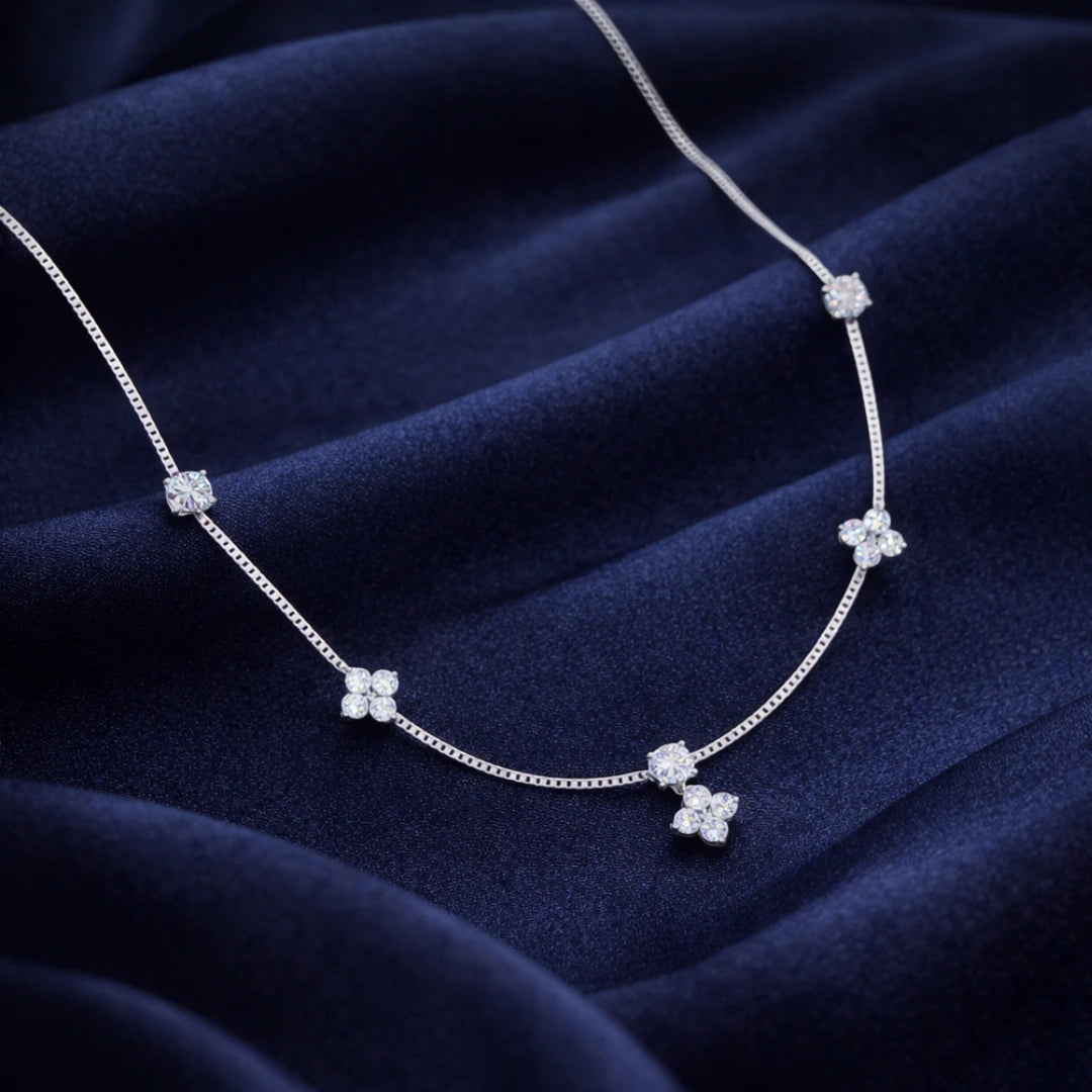 Flower Diamond Necklace