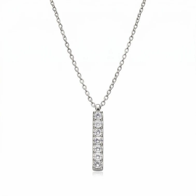 Linear Diamond Charm Pendant