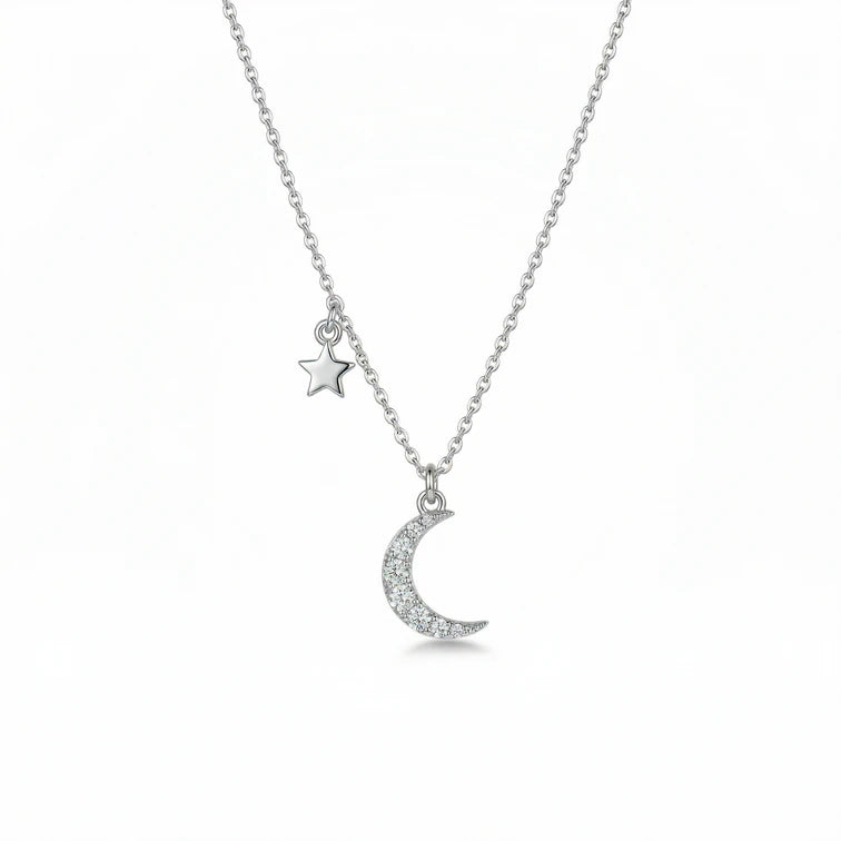 Star and Moon Charm Pendant