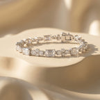 Silver Baguette Bloom Bracelet