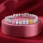 Silver Dual Tone Tennis Bracelet