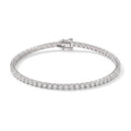 Silver Round Stone Tennis Bracelet