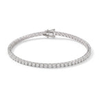Silver Round Cut Tennis Bracelet
