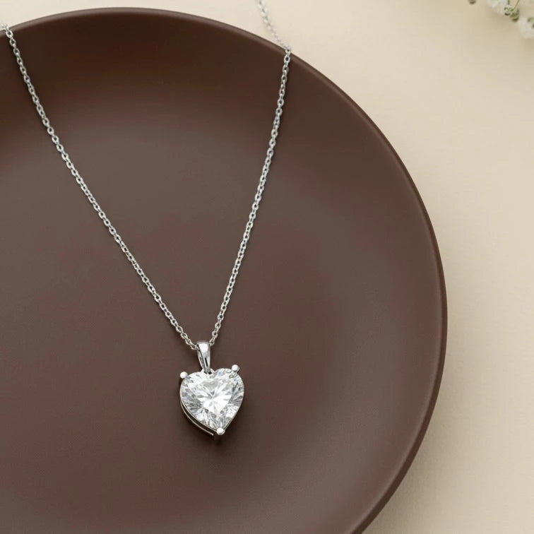 92FIVE JEWELS 925 Silver Heart Shape PendantSilver Jewellery for Women & Girl's | Great for Gifting