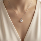 Round Shape Pendant Silver Jewellery for Women & Girl's | Great for Gifting