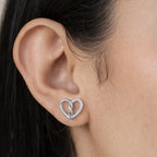 Twisted Heart 925 Silver Earring