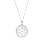 Floral Circle 925 Silver Pendant