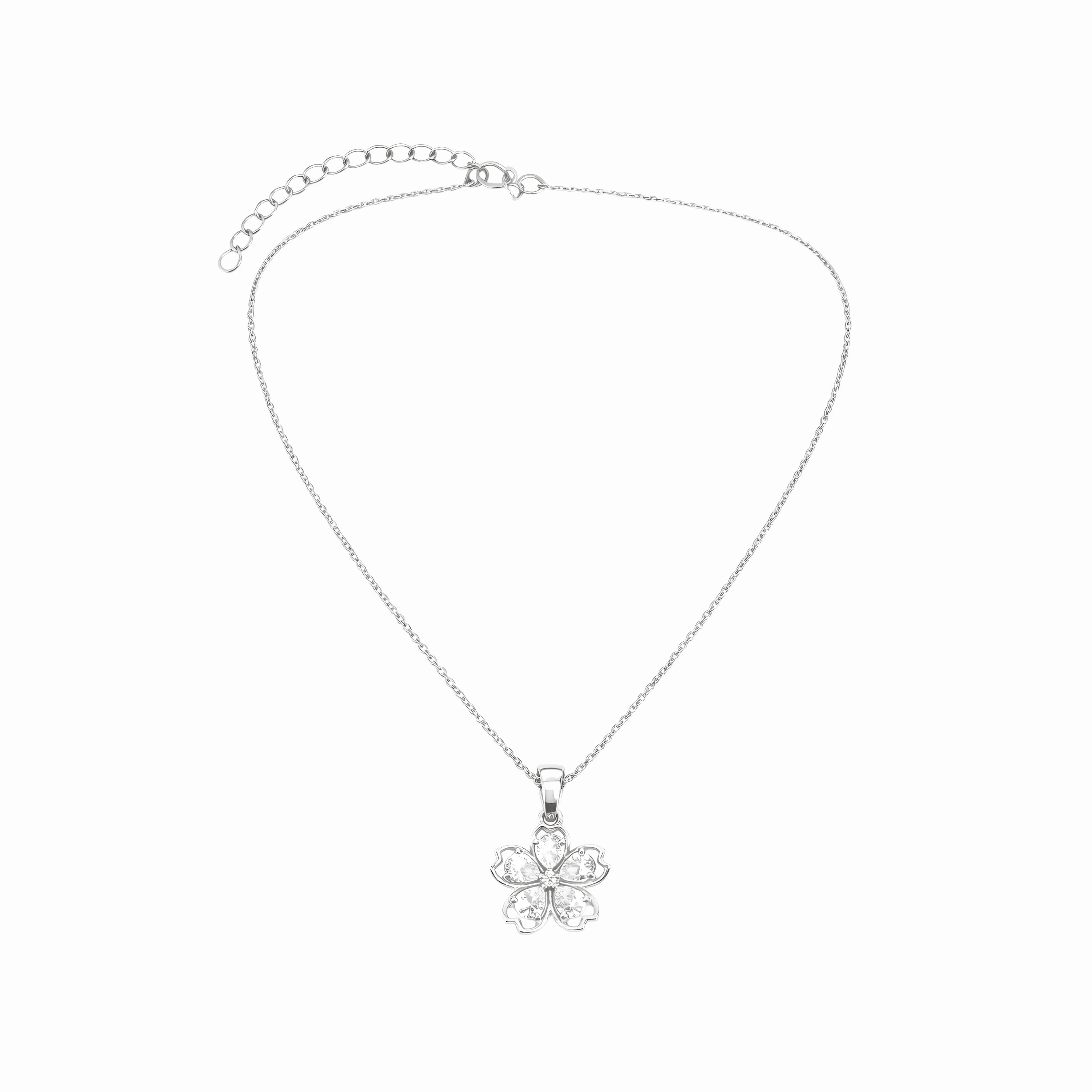 Floral Diamond-Cut Pendant
