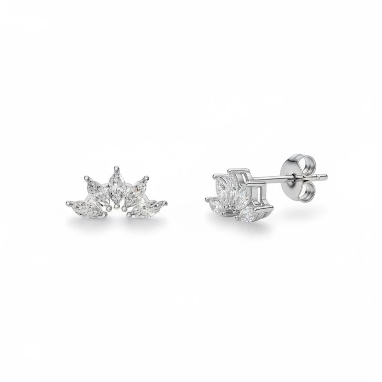 Flora Halo Diamond Earrings