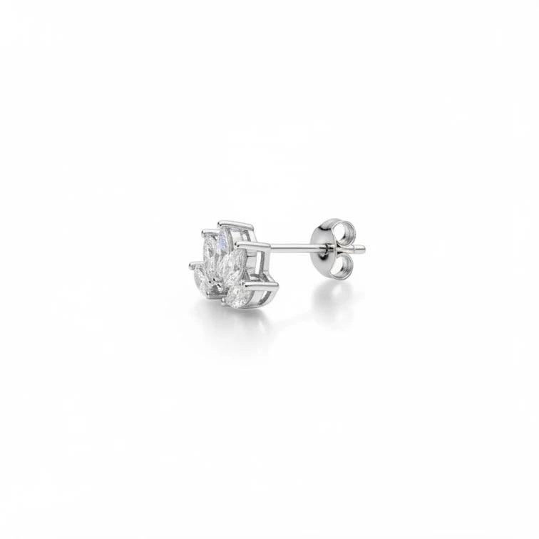 Flora Halo Diamond Earrings