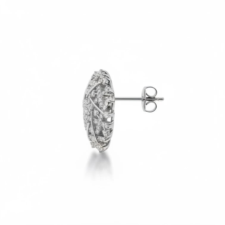 Snowflake Modern Geometric Diamond Earring