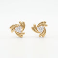 Gold Swirl Stud Earrings