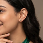 Gold Swirl Stud Earrings