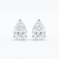 Silver Dewdrop Solitaire Stud Earrings