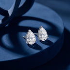 Silver Dewdrop Solitaire Stud Earrings
