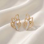 Gold Laurel Light Stud Earrings