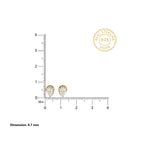Gold Pear Drop Stud Earrings
