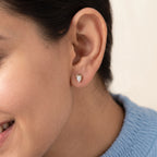 Gold Pear Drop Stud Earrings