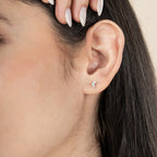 Half Moon Stud Earrings