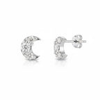 Half Moon Stud Earrings