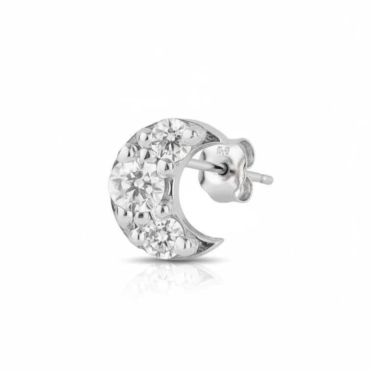 Half Moon Stud Earrings