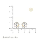 Gold Aurora Fan Stud Earrings