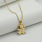 18KT Gold Plated Teddy Bear Pendant