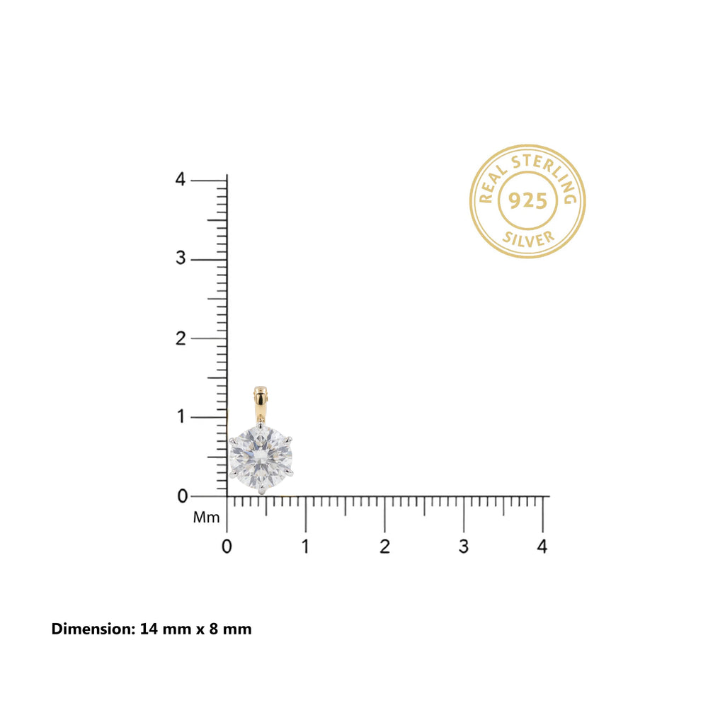 Gold Classic Solitaire Pendant