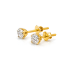 18KT Gold Classic Solitaire Studs