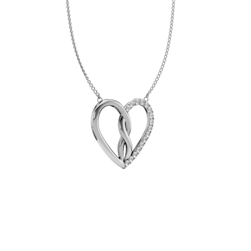 Twisted Heart 925 Silver Pendant & Earring Set – 92Five - 92Five