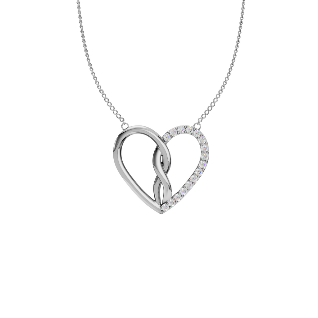 Twisted Heart 925 Silver Pendant
