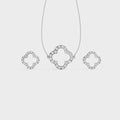 Clover Sparkle 925 Silver Pendant & Earring Set – 92Five - 92Five