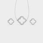 Clover Sparkle 925 Silver Pendant & Earring Set – 92Five - 92Five