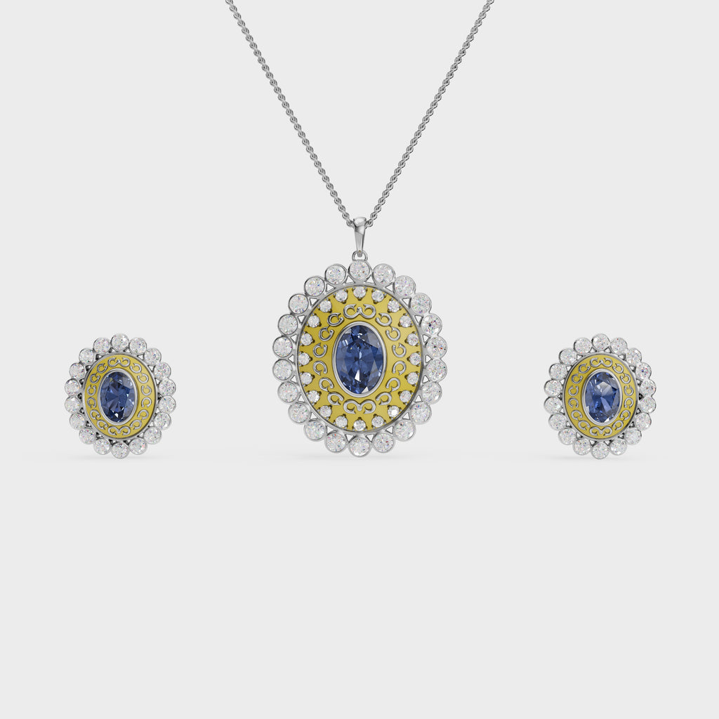 Traditional Kudan Polki Diamond Jewelry Set - 92Five