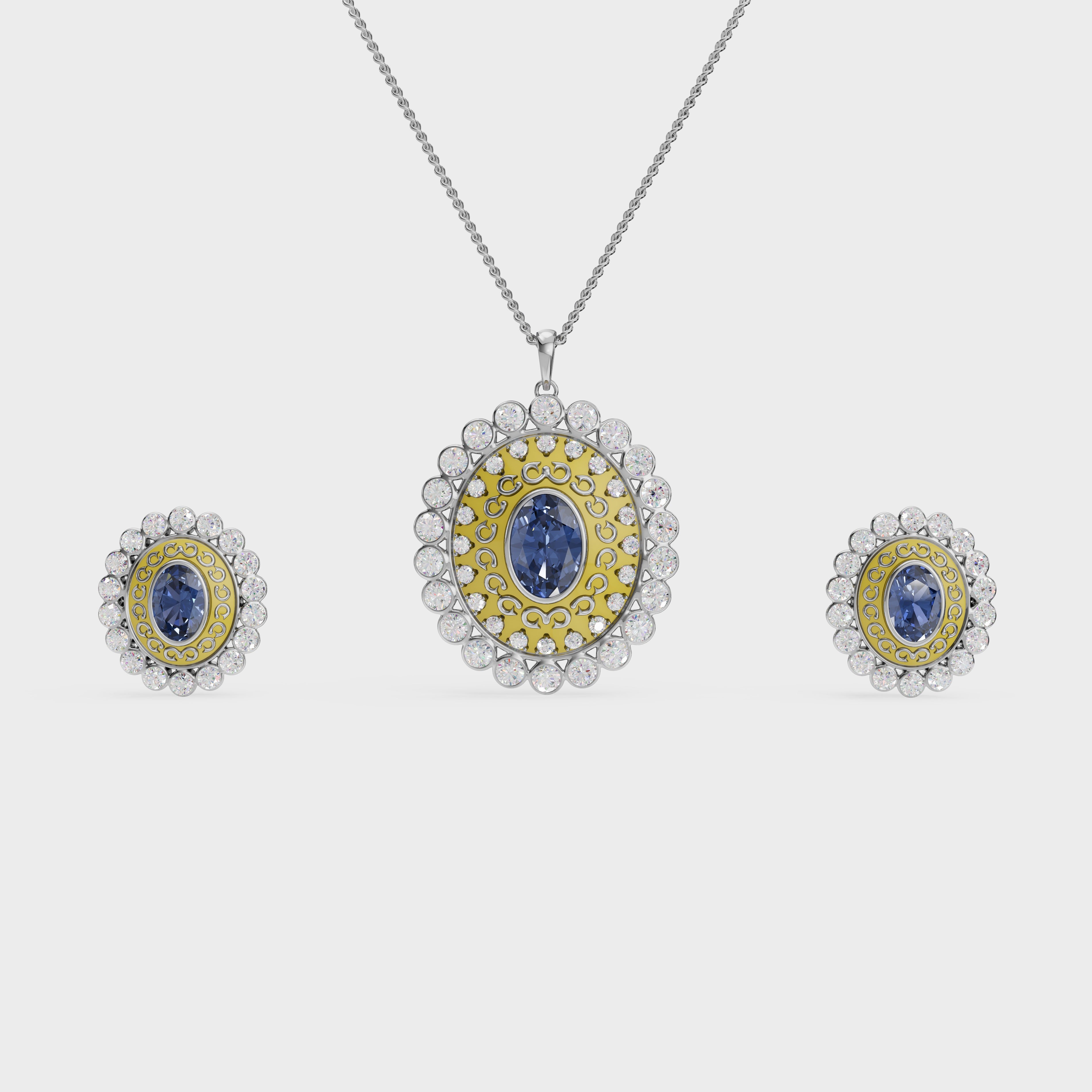 Traditional Kudan Polki Diamond Jewelry Set - 92Five