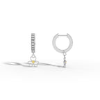 Luxury Two - Tone Floral Earrings – Silver Elegance With Golden Bloom - 92Five