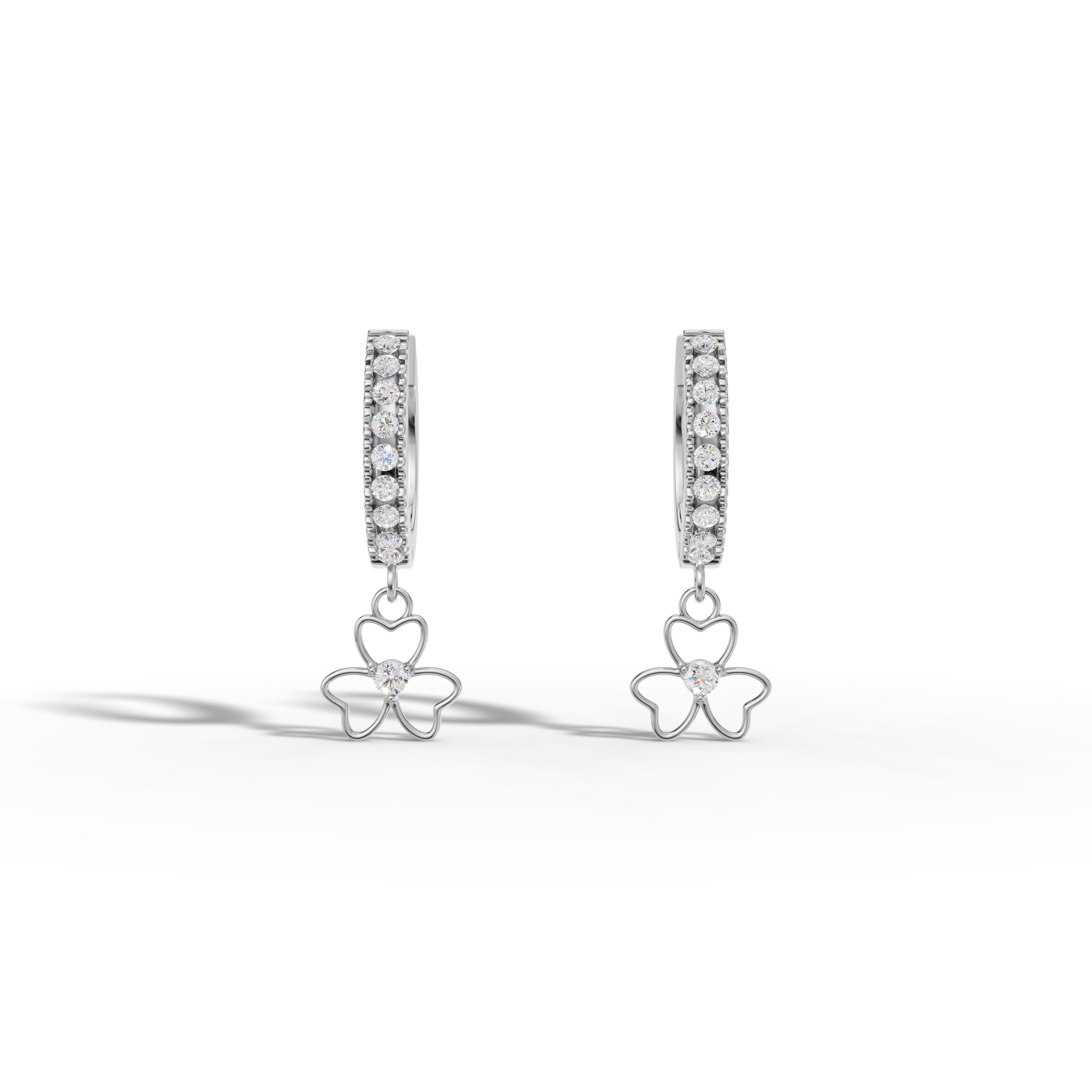 Luxury Diamond Flower Design Earrings – A Symbol of Floral Elegance, Love, and Timeless Beauty - 92Five