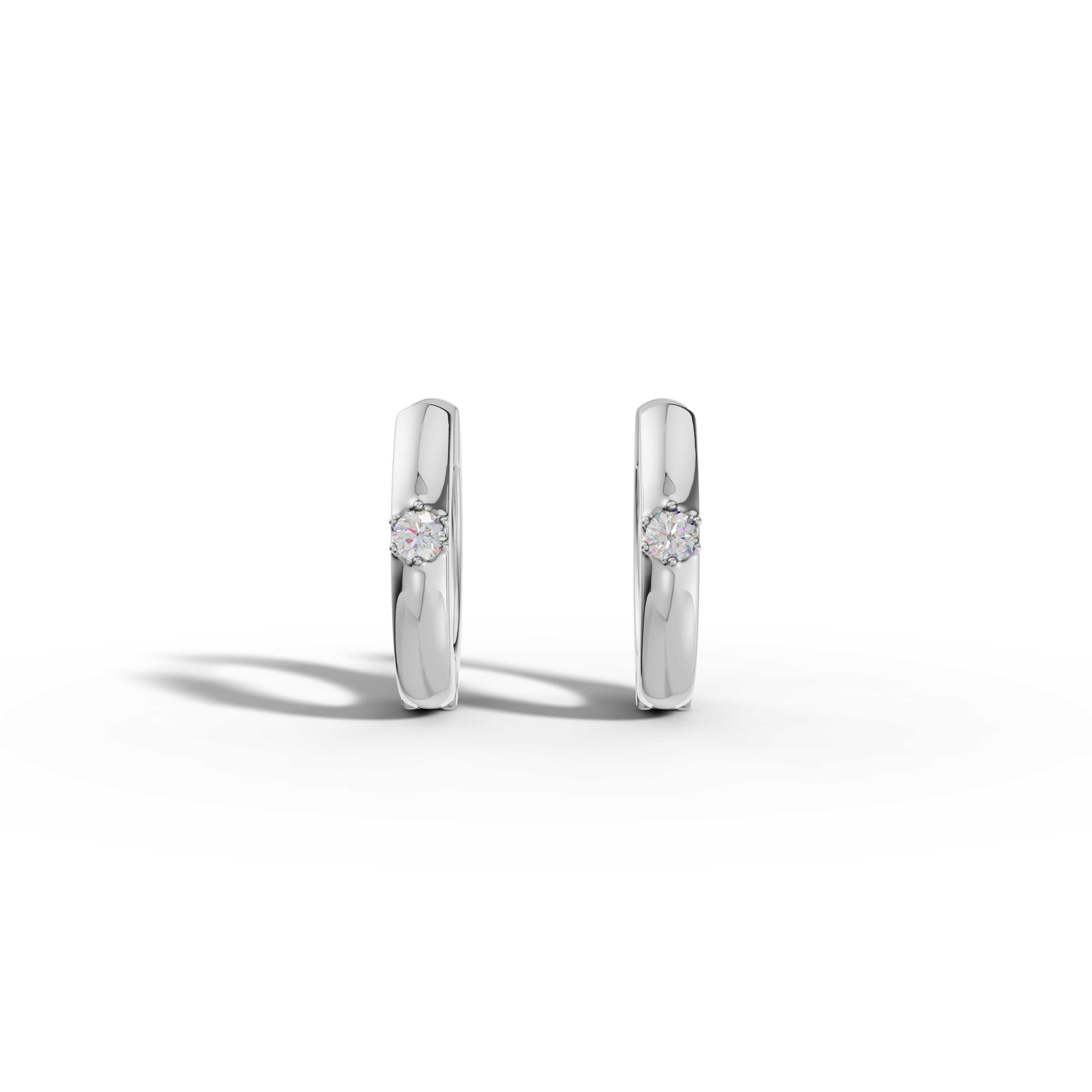 Minimalist Diamond Hoop Earrings - 92Five