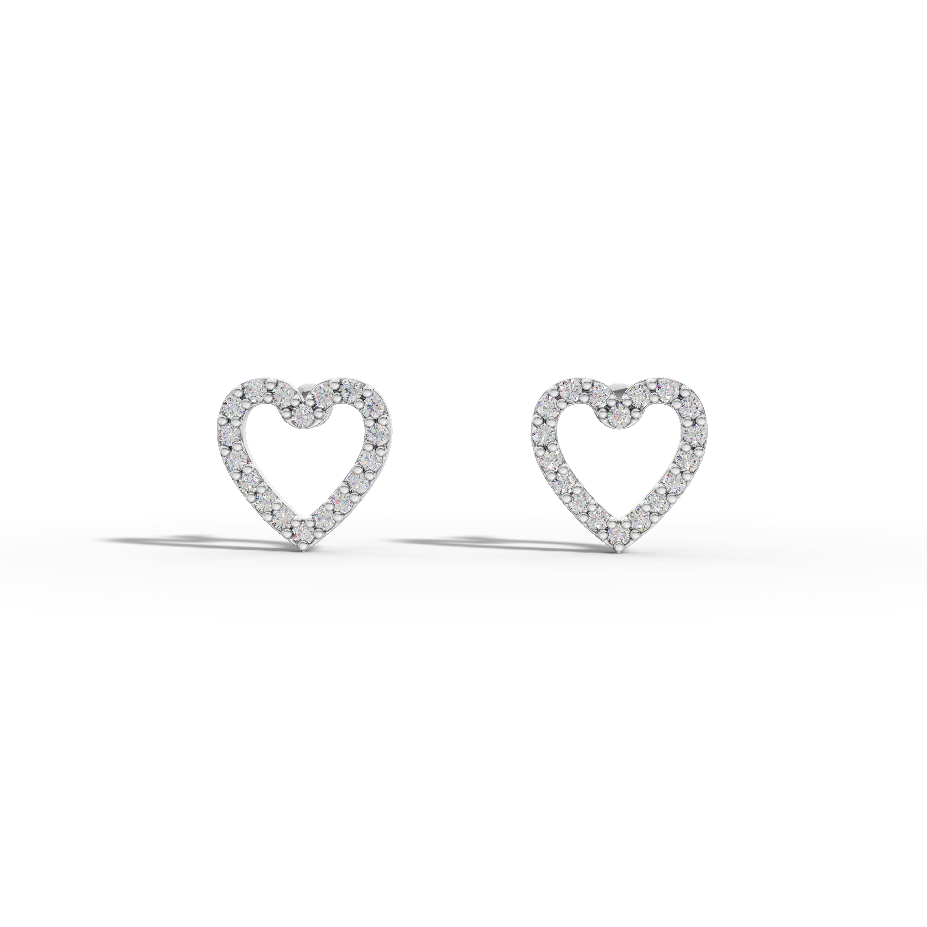Diamond Heart Earrings - 92Five
